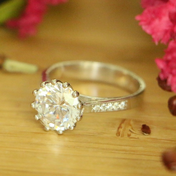 Sterling Silver Cubic Zirconia Wedding Jewelry - Picture 3 of 8